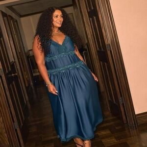 Torrid Teal Lace Dress